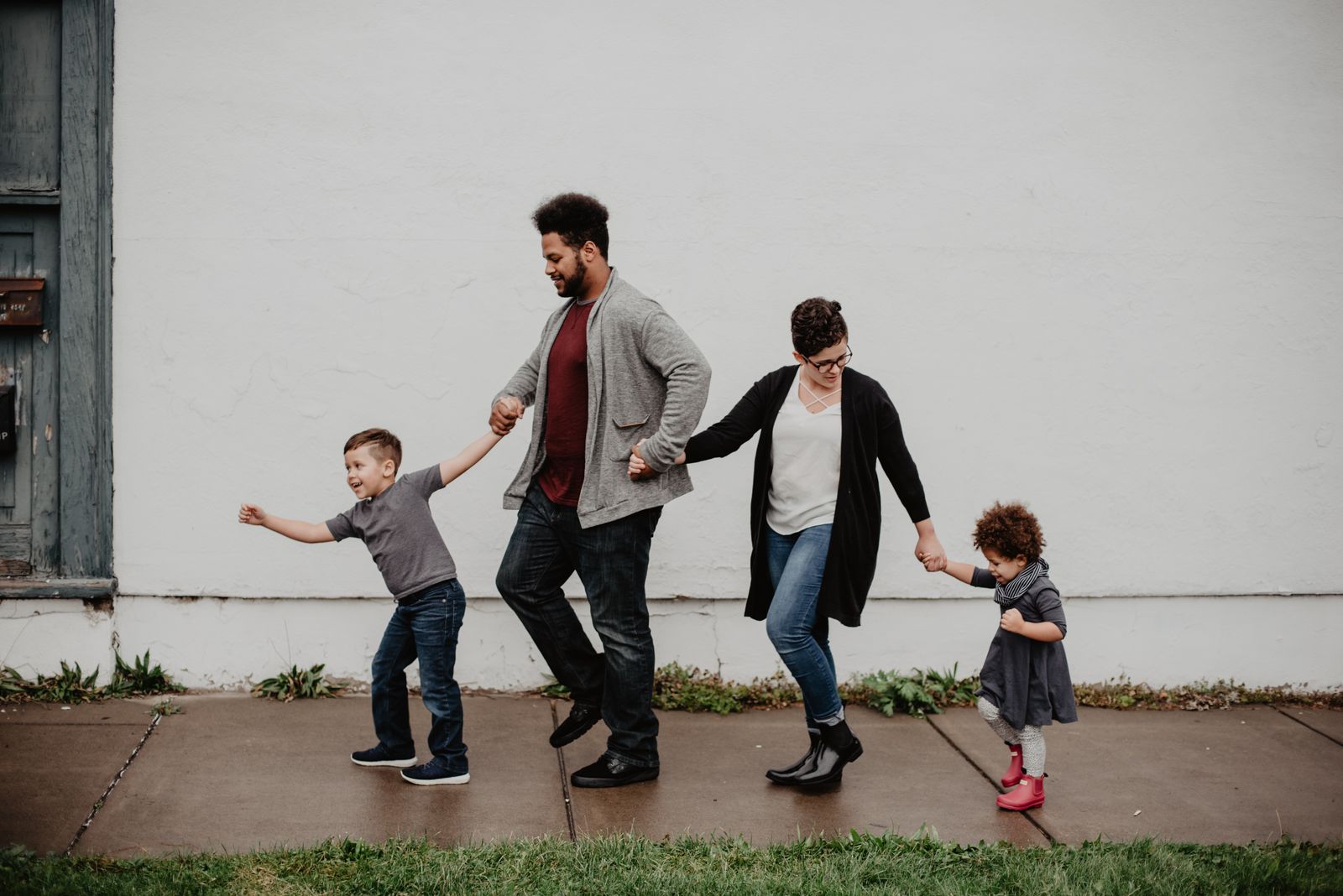 Family of four together during a Texas property division case